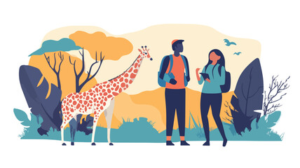 Zoologists in Africa - Man and Woman Exploring Wildlife Habitat Near Water