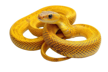 Javanese cobra snake isolated on white, snake habitat in Java Indonesia, Naja sputatrix PNG