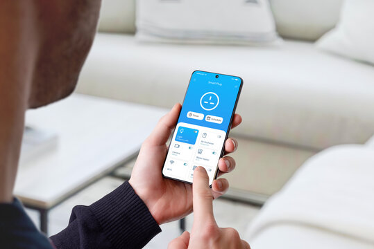 Smartphone interface for scheduling and timer control of smart devices in modern home