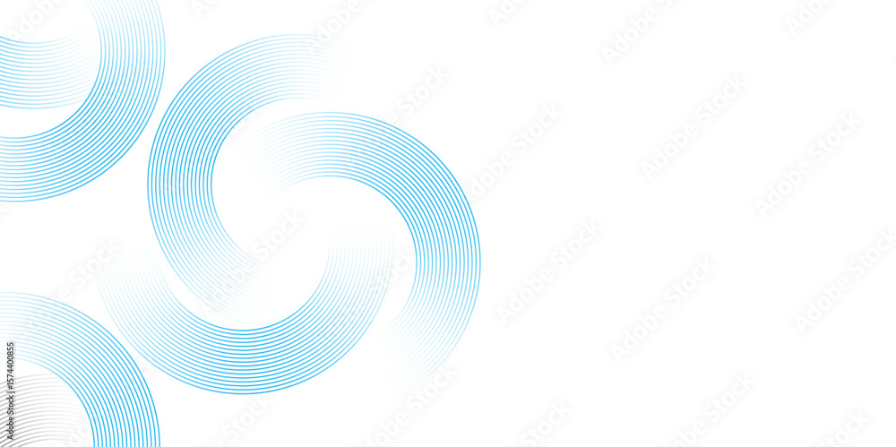 Poster abstract blue swirl background with soft gradient design on white space.