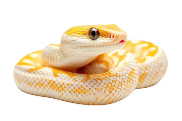 Javanese cobra snake isolated on white, snake habitat in Java Indonesia, Naja sputatrix PNG
