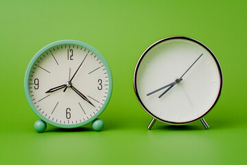 High quality photo alarm clock concept of quality work and living