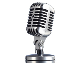 Black studio Microphone. Modern mic 