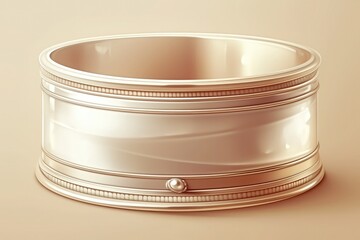 A plain light gold round bracelet, simple and elegant, with exquisite details, exuding a luxurious atmosphere