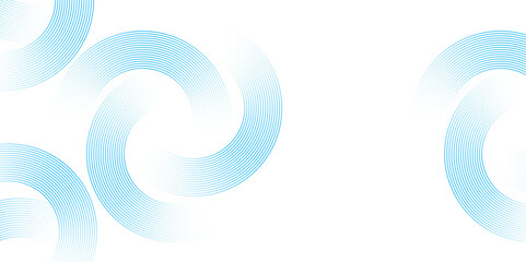 Flowing Blue Abstract Wave Elements with White Space Background.