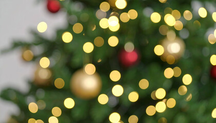 Blurred Christmas Tree Lights.