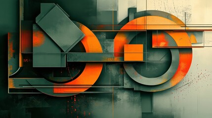 a dynamic abstract digital composition with layered 