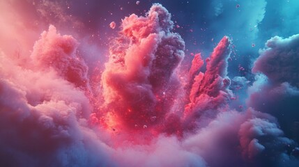 caos, formas abstratas, elementos desordenados, cores vibrantes, mistura de estilos artÃ­sticos, atmosfera 