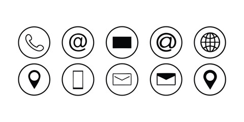 Cat Illustration with Phone Name Website Address and Location Icons on transparent background Ideal for business cards websites and promotional materials offering easy integration into