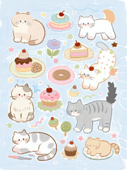 Obraz premium set of funny cartoon animals