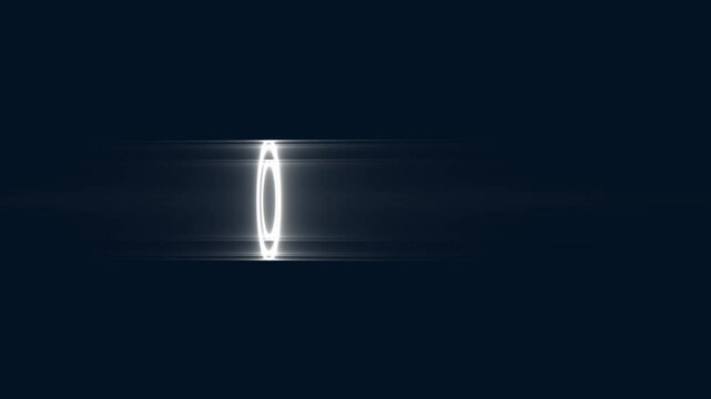 Leuchtende Lichtringe und kreisf&ouml;rmige Energie &ndash; futuristische Technologie, abstrakte Bewegung, digitale Innovation und moderne Lichtenergie in dynamischer Animation, Wissenschaft