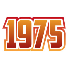 Vintage typography from 1975 in retro style, for T-shirts, stickers, posters