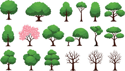 Fototapeta premium set of trees