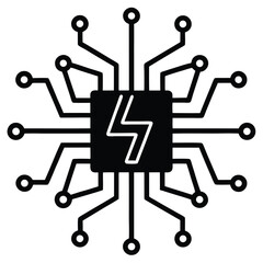 Psychologist element isolated electric circuit on white background