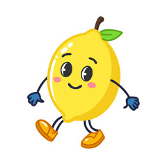 Fototapeta premium Cute Lemon is Walking