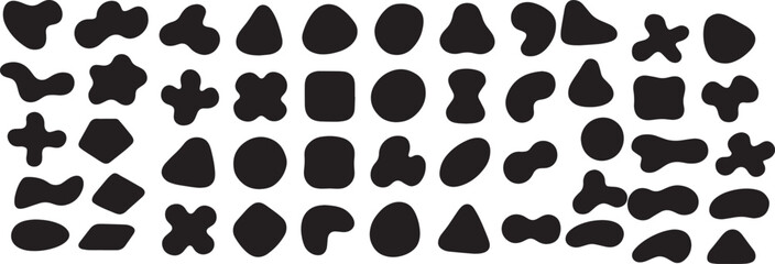 Fototapeta premium Organic shapes abstract pattern blobs irregular shapes