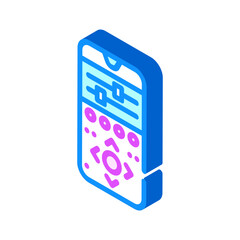 app controlled isometric icon vector illustration
