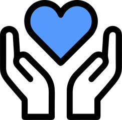 Hand with Love Symbol for Emotional Support