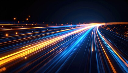 Obraz premium Abstract motion blur of light trails