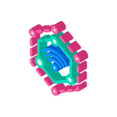 wi fi connected isometric icon vector illustration