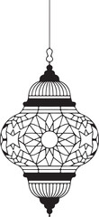 intricate islamic lantern silhouette design