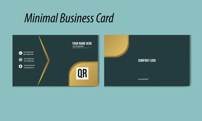 Modern Minimalist Business Card Template design, simple and modern business card design