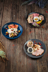 Appetizer with seasoning and herbs