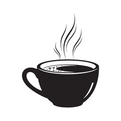 A timeless sip of calm – Coffee silhouette matched with cozy Coffee vector – Coffee illustration

