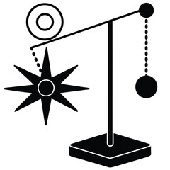 Psychologist element isolated force diagram on white background