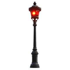 Traffic pole isolated on transparent background.
