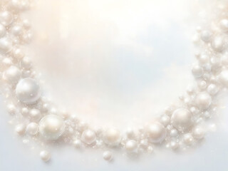 pearl necklace isolated on white background