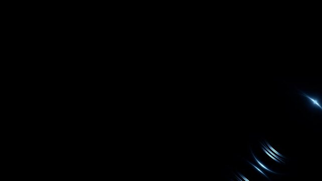 blau leuchtende Sicheln & Lichtb&ouml;gen &ndash; Futuristische Technologie, Wissenschaft & High-Tech in abstrakter Darstellung f&uuml;r Innovation, Datenfluss & Digitalisierung
