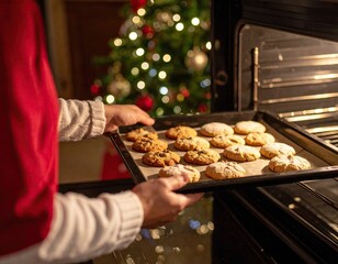 Christmas cookies baking