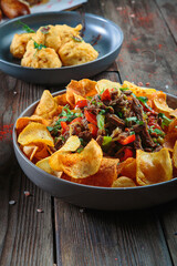 Hot with seasoning and herbs