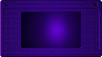 A minimalistic, purple-themed graphic featuring a blank digital frame, designed for modern visual applications.