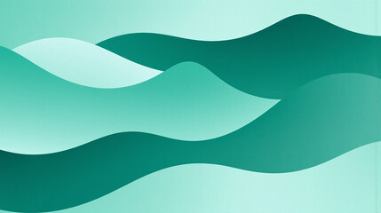 Abstract layered waves in soothing teal tones.