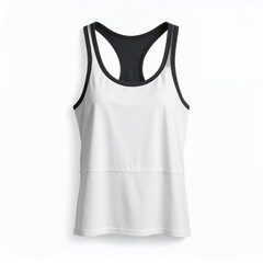 Sleeveless athletic top apparel displaying fitness garment showcasing sportswear design on white background