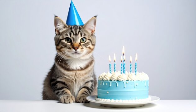 Cat with birthday cake (2)