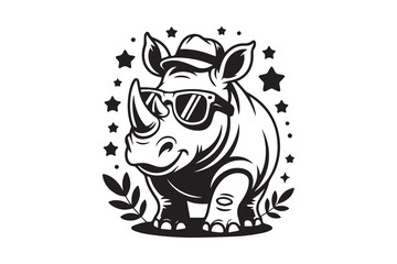 rhino silhouette Vector