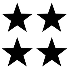 Obraz premium black star stars icon set transparent background