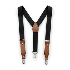 Elastic suspenders with metal clasps and adjustable buckle accessory  