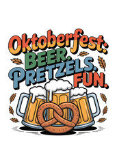 Typography T-Shirt Design On Oktoberfest Begins Quote