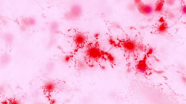 Organische blutrote Gewebestrukturen Nervenbahnen und K&ouml;rperzellen - Infektion, Immunsystem, Medizin, Wissenschaft, Viren & Bakterien in mikroskopischen Detailaufnahmen f&uuml;r Forschung & Biotechnologie