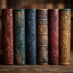Stack of antique books