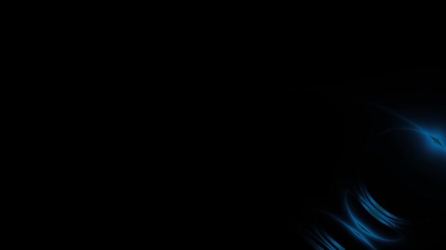 blau leuchtende Sicheln & Lichtb&ouml;gen &ndash; Futuristische Technologie, Wissenschaft & High-Tech in abstrakter Darstellung f&uuml;r Innovation, Datenfluss & Digitalisierung
