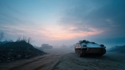 Tanks Abandoned in Dense Fog