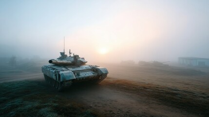 Battlefield Shrouded in Morning Mist