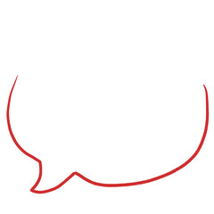 角丸吹き出し素材（赤）