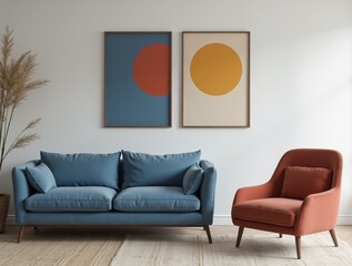 modern living room with sofa