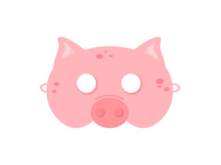 png funny cartoon vector animal mask for children party jungle holiday costume celebration cute wild face photobooth prop isolated icon zoo wildlife flat set design illustration

